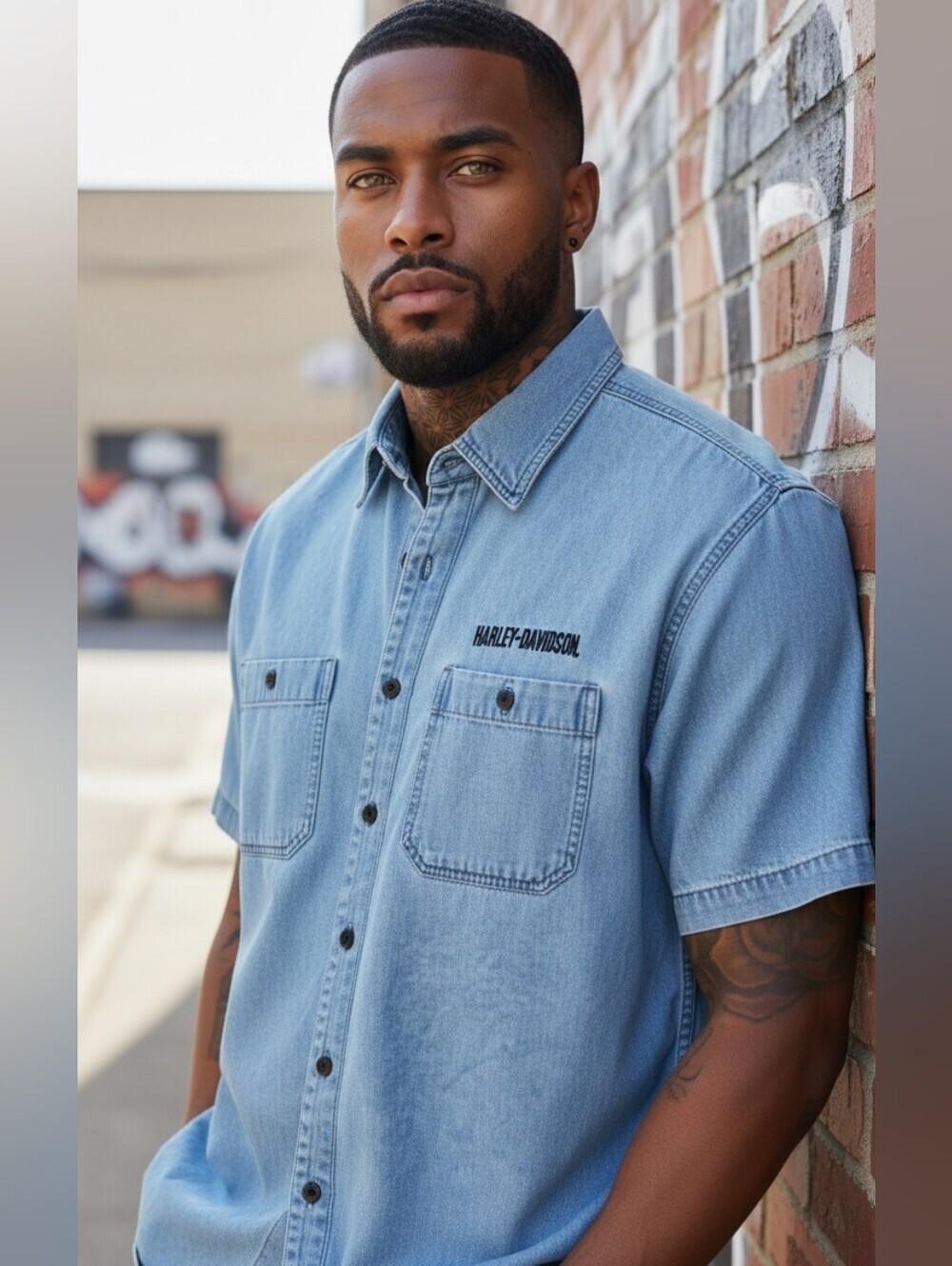 Harley-Davidson Blue Denim Shirt